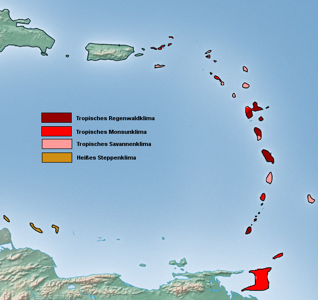 Kleine Antillen Klimazone