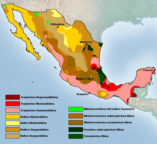 Mexiko Klimazone