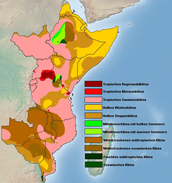 Ostafrika Klimazonen