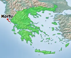 Korfu Griechenland Lage