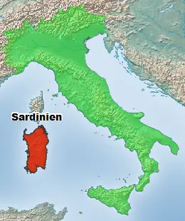 Sardinien Italien Lage