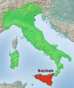 Sizilien Italien Lage