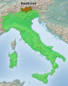 Südtirol Italien Lage