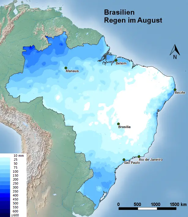 Brasilien Regen August