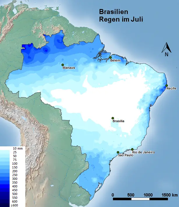 Brasilien Regen Juli