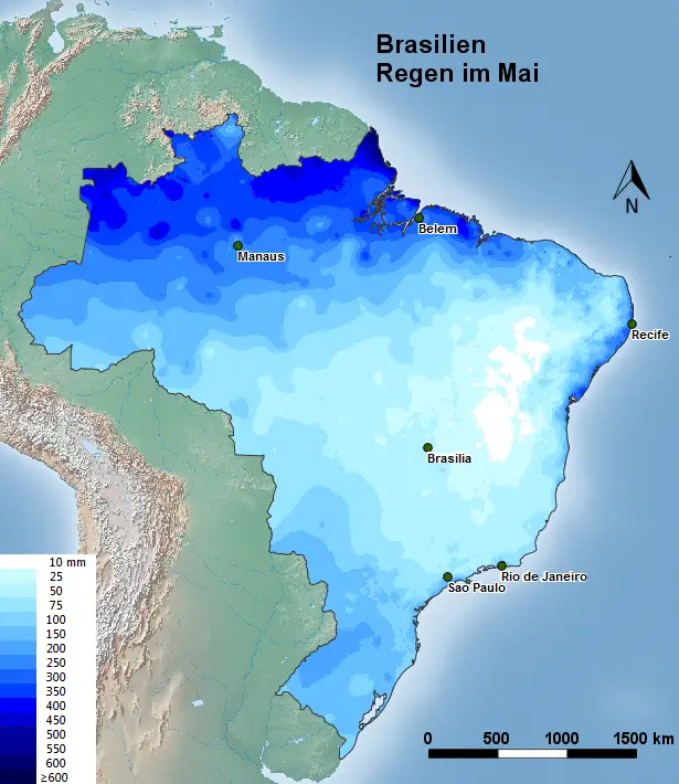 Brasilien Regen Mai