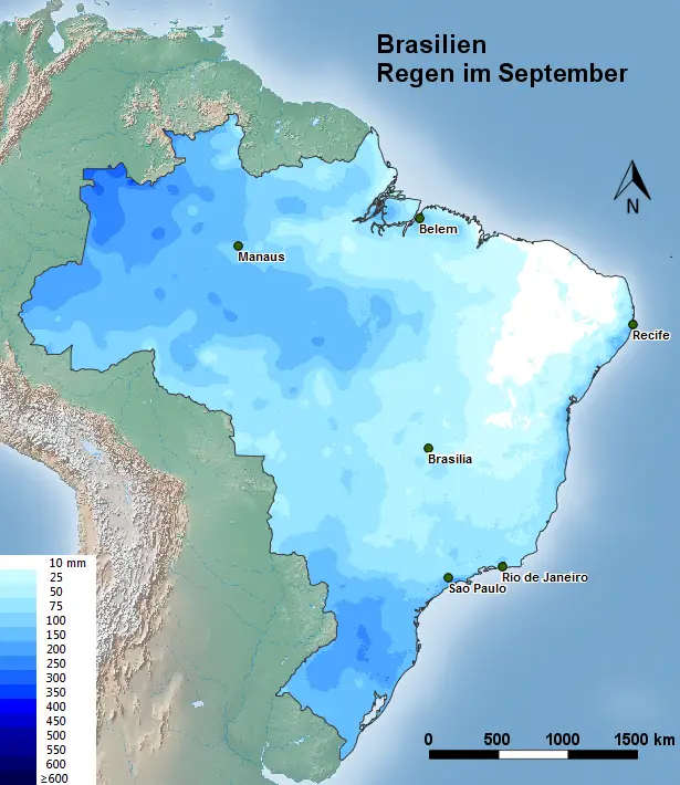 Brasilien Regen September