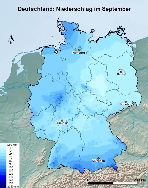 Deutschland September Regen