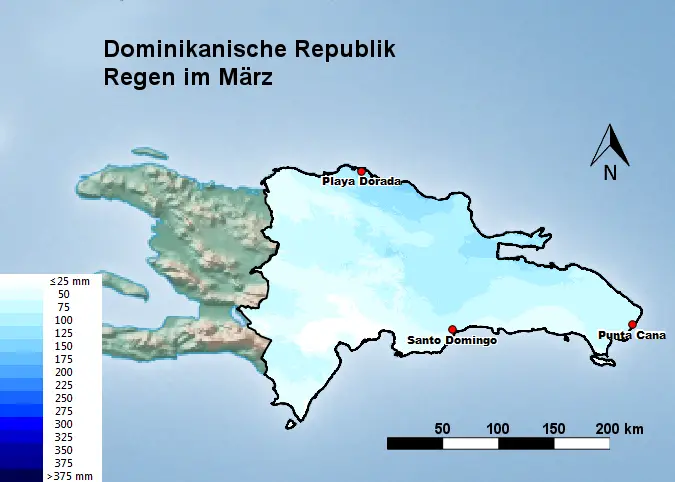 Dominikanische Republik Regen im März