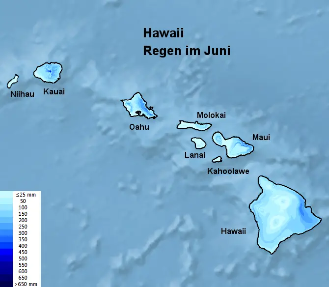 Hawaii Regen im Juni