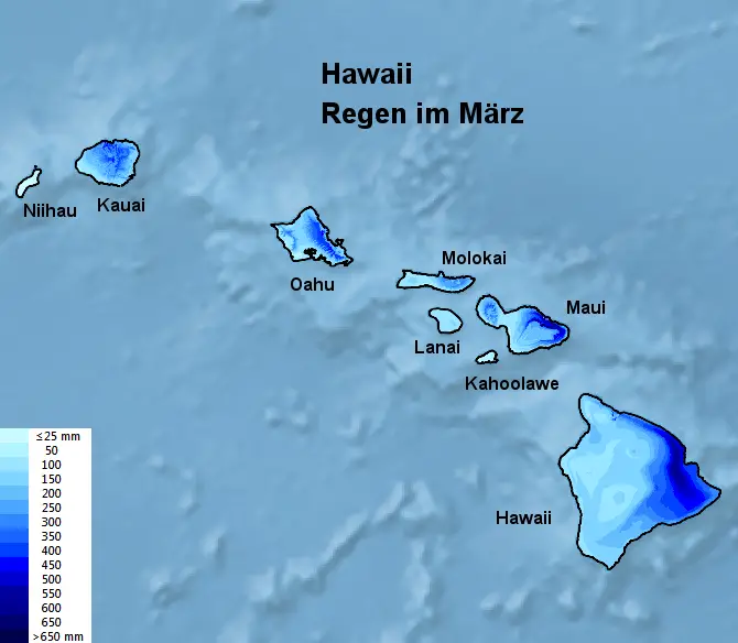 Hawaii Regen im März