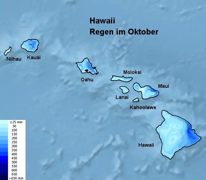 Hawaii Regen im Oktober