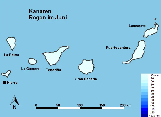 Kanaren Regen im Juni