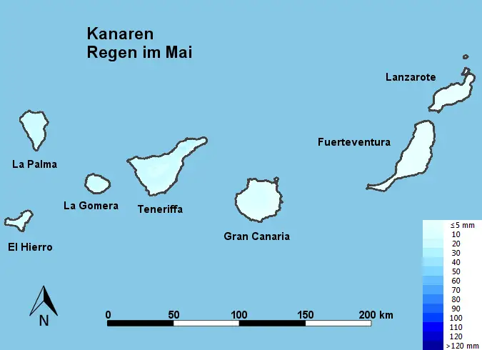 Kanaren Regen im Mai