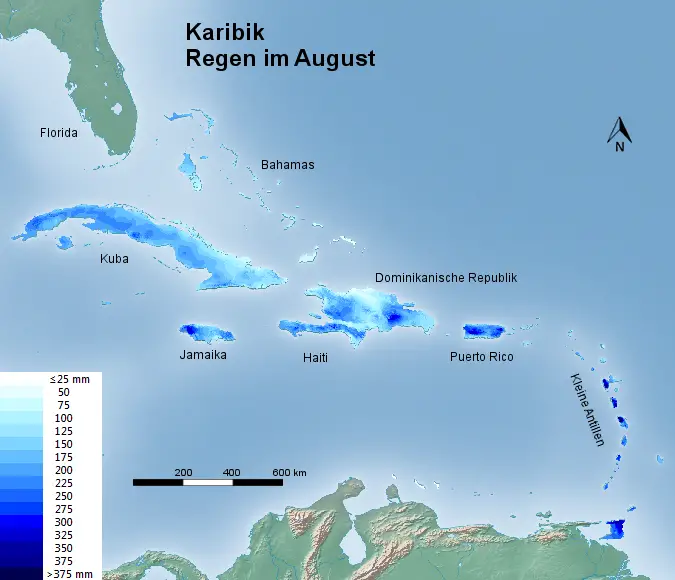 Karibik Regen im August