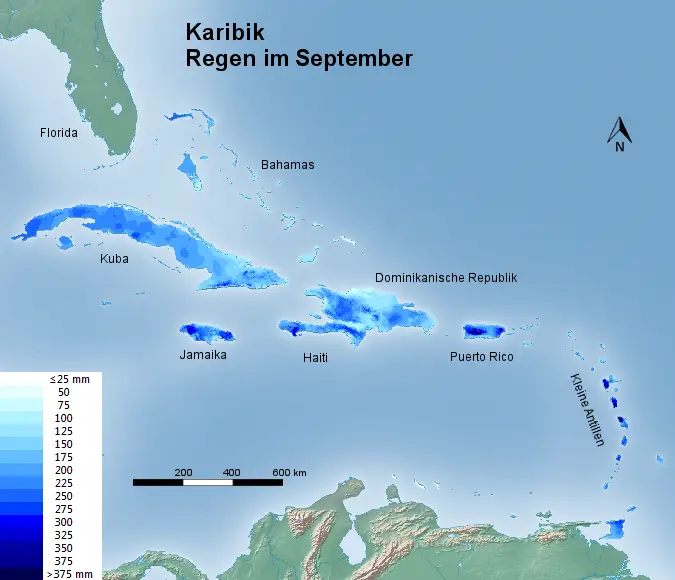 Karibik Regen im September