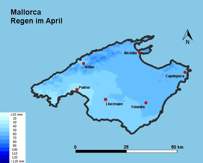 Mallorca Regen im April