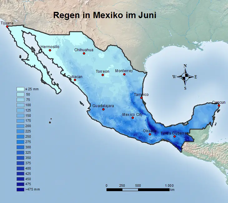 Mexiko Regen im Juni