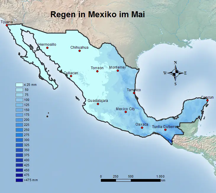 Mexiko Regen im Mai