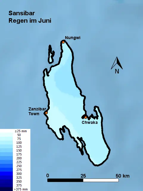 Sansibar Regen im Juni