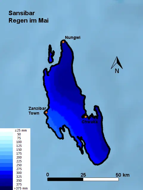 Sansibar Regen im Mai
