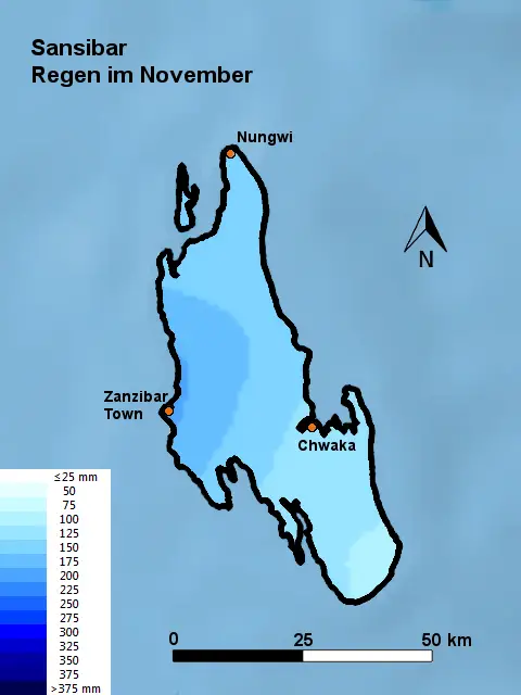 Sansibar Regen im November