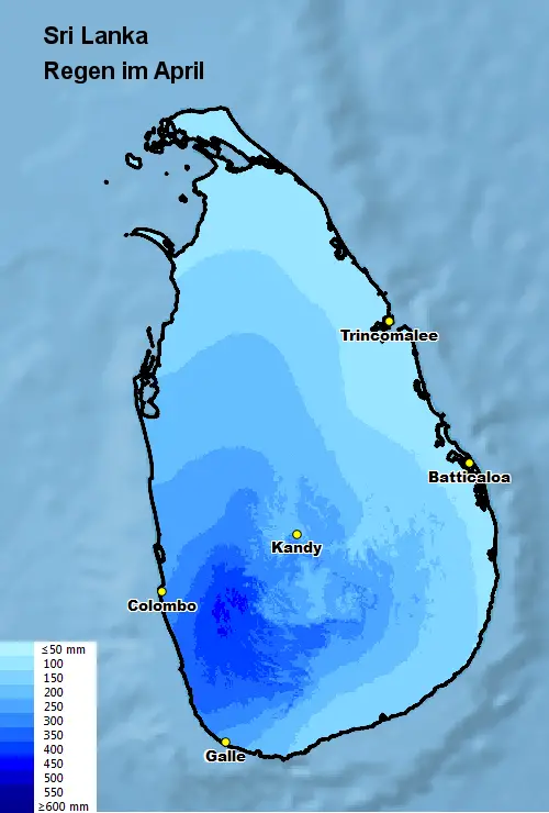 Sri Lanka Regen im April