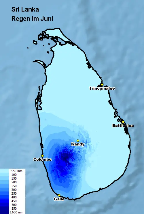 Sri Lanka Regen im Juni