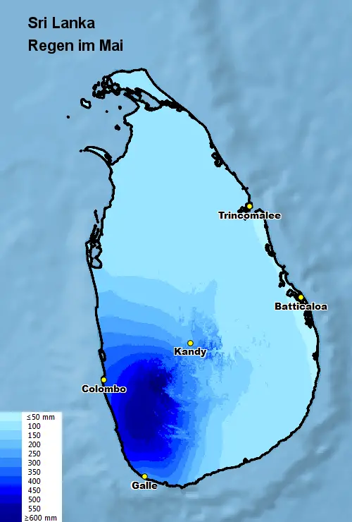 Sri Lanka Regen im Mai