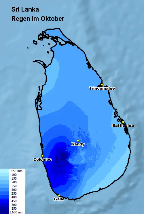 Sri Lanka Regen im Oktober