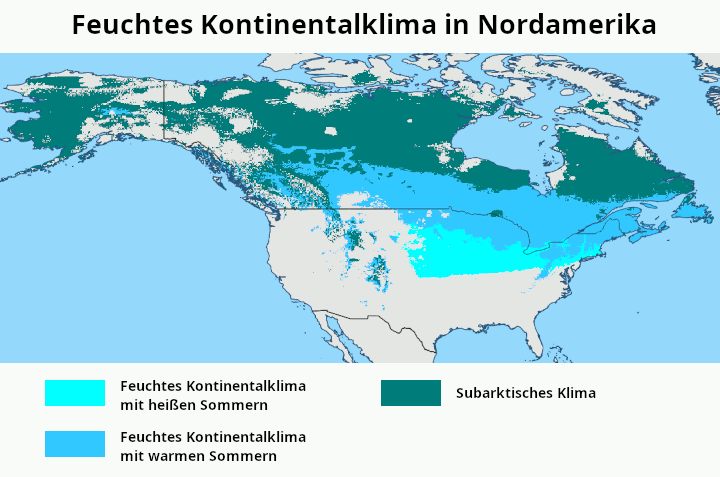 Feuchtes Kontinentalklima Amerika