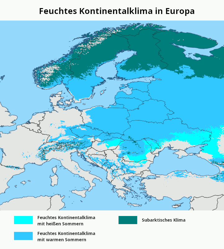 Feuchtes Kontinentalklima Europa
