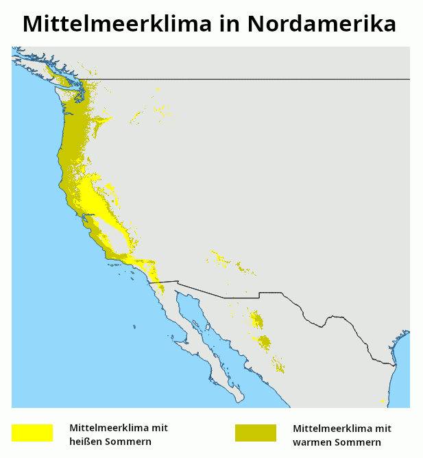 Mittelmeerklima Nordamerika