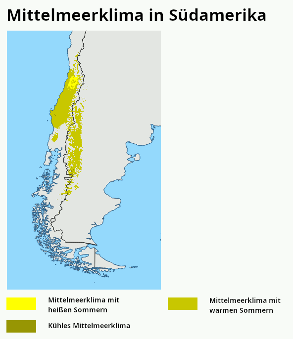 Mittelmeerklima Südamerika