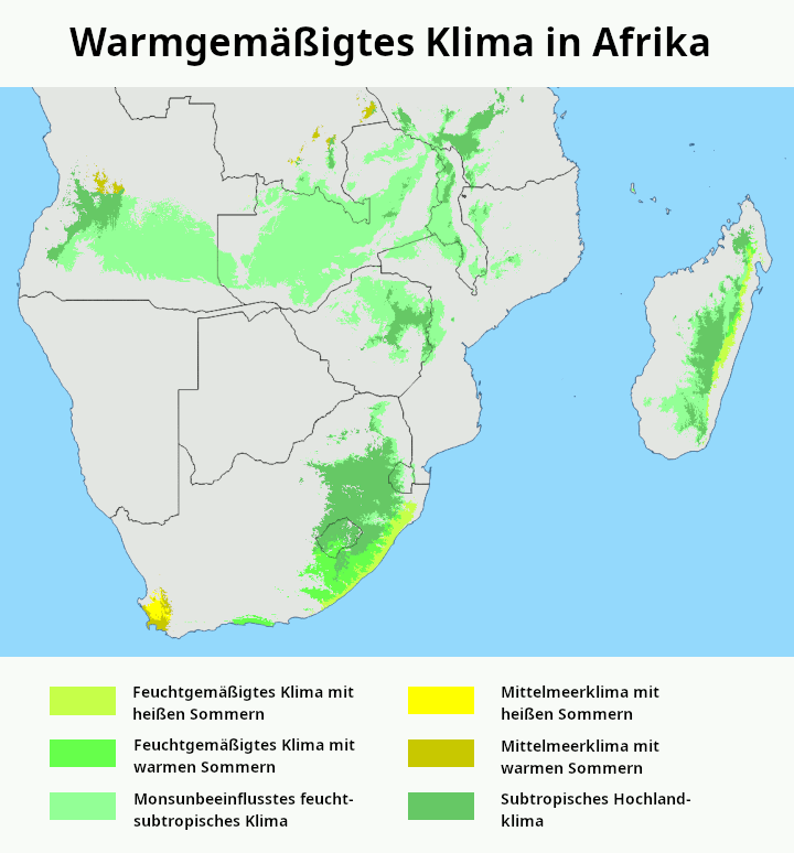 Gemäßigtes Klima Afrika