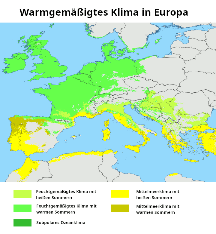 Gemäßigtes Klima Europa