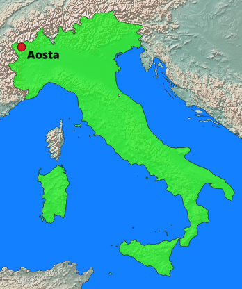 Aosta Lage Italien