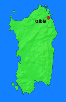 Olbia Lage Italien