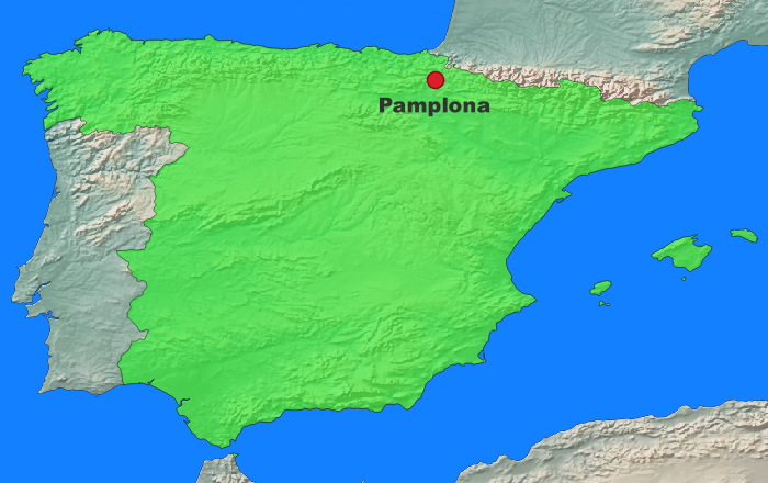 Pamplona Lage Spanien