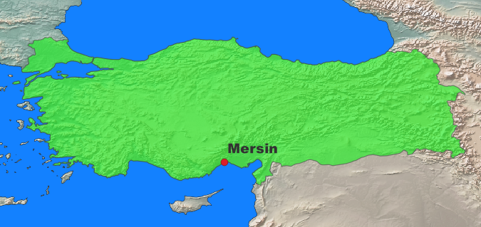 Mersin Lage Türkei