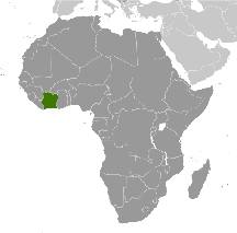 Elfenbeinküste Karte