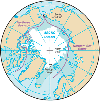 Karte Arktis