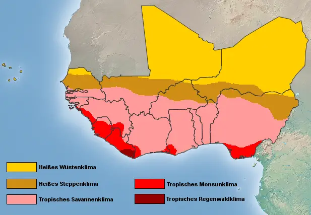 Westafrika Klimazonen