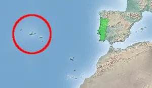 Azoren Lage Portugal