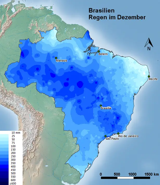 Brasilien Regen Dezember
