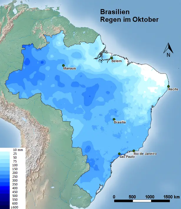 Brasilien Regen Oktober