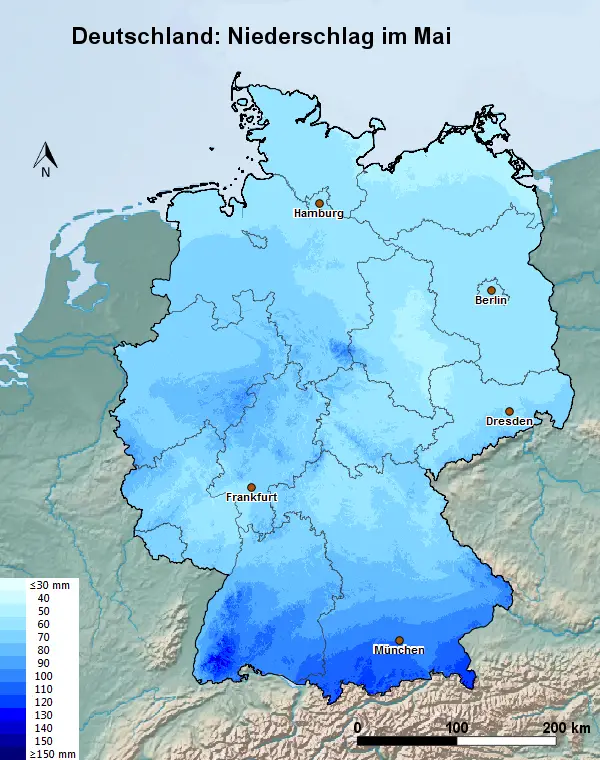 Deutschland Mai Regen