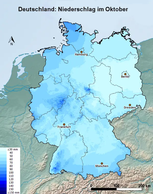 Deutschland Oktober Regen