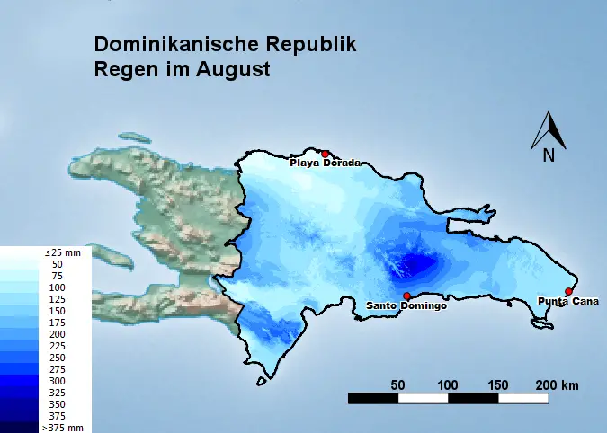 Dominikanische Republik Regen im August