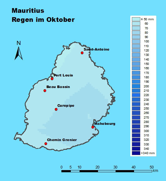 Mauritius Regen Oktober